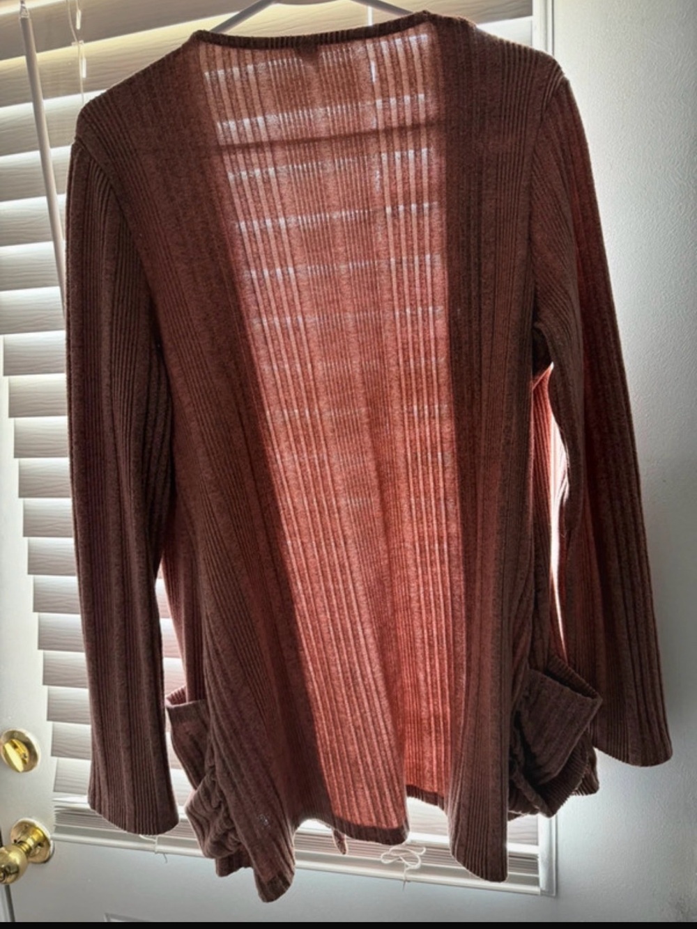 Open-Front Ribbed Cardigan Jacket - Picture 2 of 4